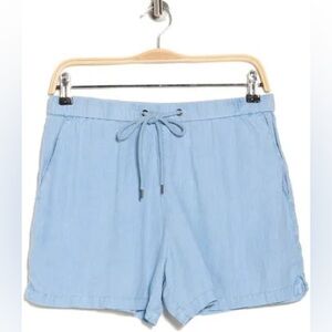 Sky Blue High Waist Women's Shorts